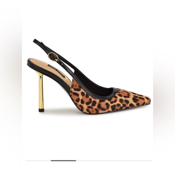 Nine West Orlanda slingback stiletto pump in a leopard print. - Picture 4 of 16